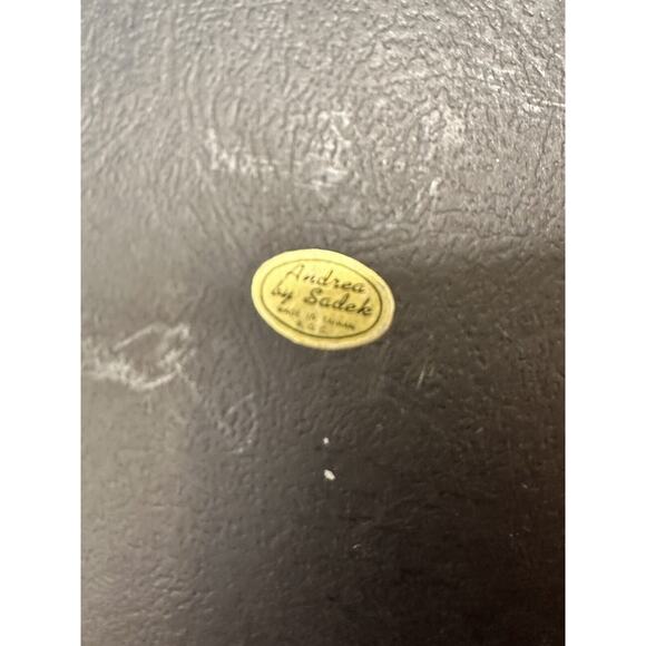 Vintage Andrea By Sadek Oval Wall Mirror Metal Frame With Bow At Top 13” 1940s - Picture 5 of 8